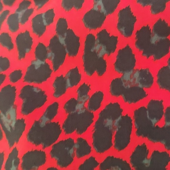 ZADIG & VOLTAIRE Tibo Leopard Print Red Black Ruffle Blouse Top Sz M - Picture 7 of 16